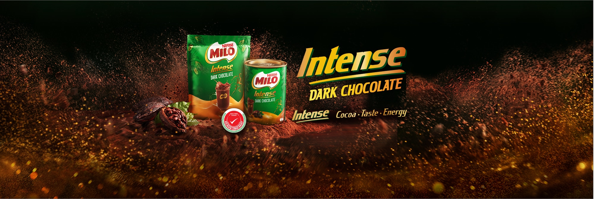 MILO® Intense Dark Chocolate Desktop Banner