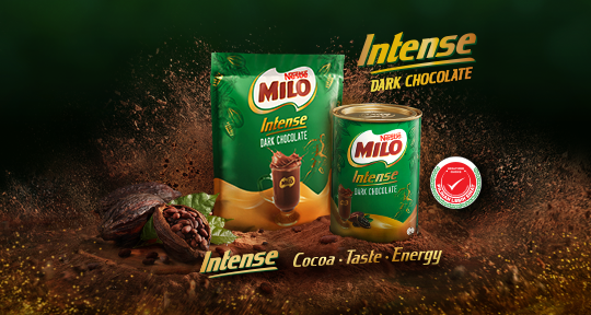 CHECK OUT THE NEW MILO® INTENSE DARK CHOCOLATE!